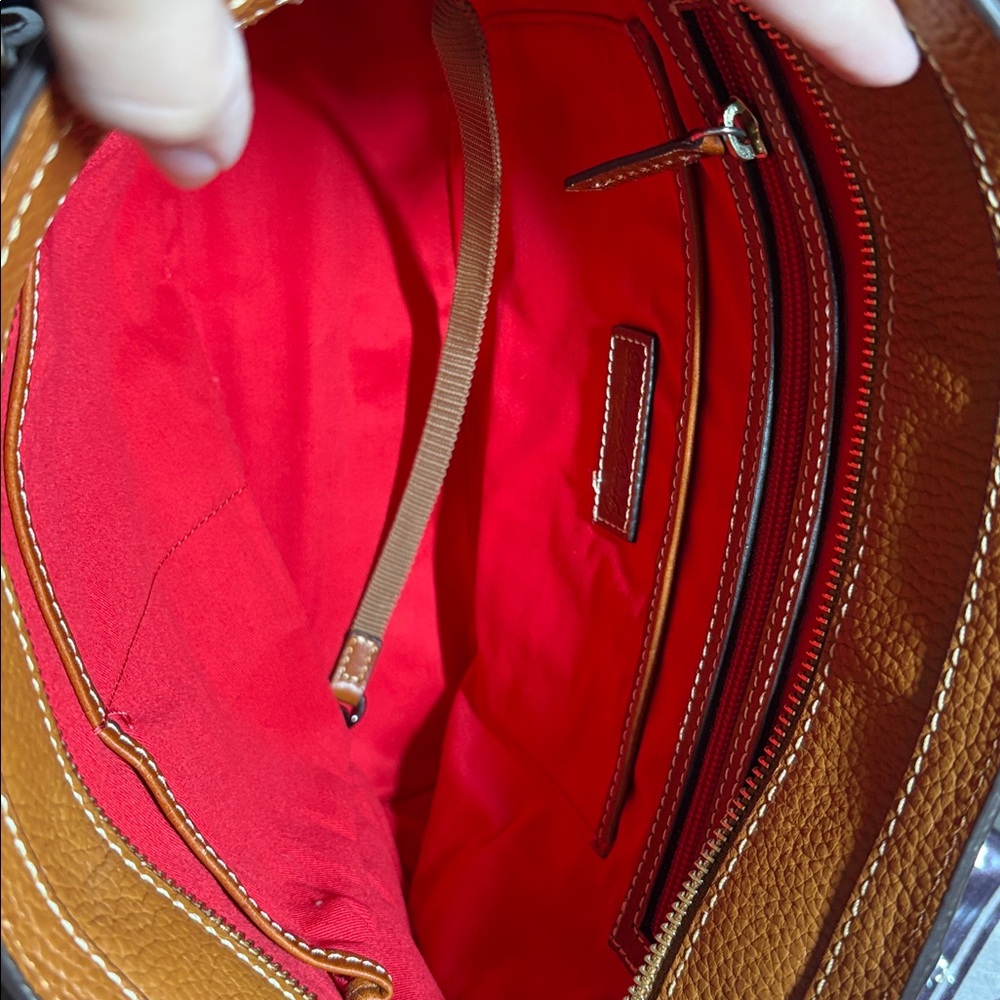 Dooney & Bourke Caramel Leather Tote - Picture 12 of 13